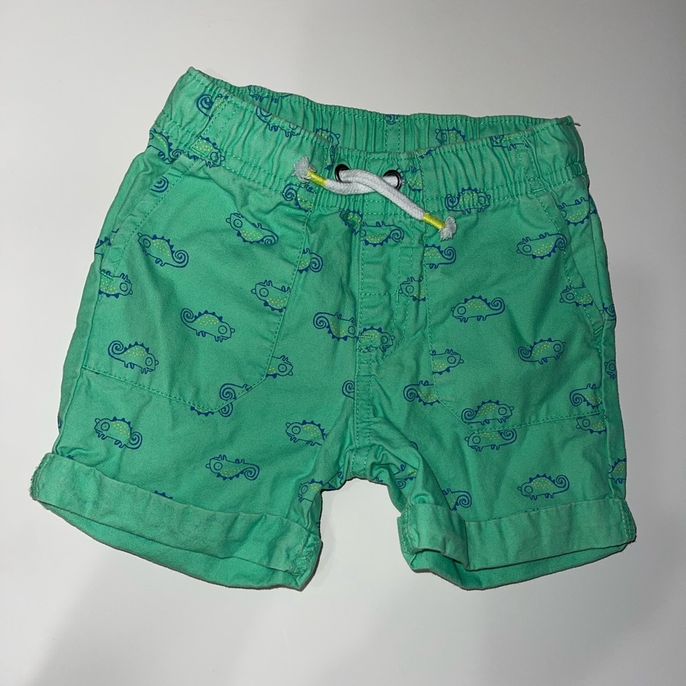 12m Cat & Jack green gecko shorts